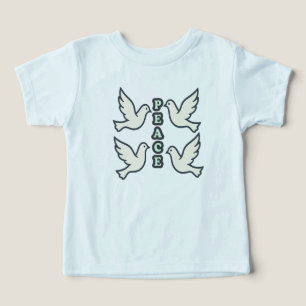 Dove Silhouette with “PEACE” – Wearable Toddler T-shirt