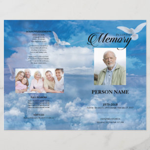 Dove & Sky Funeral Template