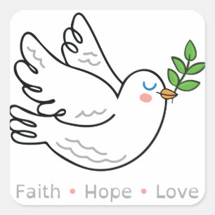 Dove Square Sticker