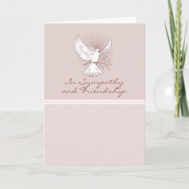 Dove Sympathy Card - In Sympathy And Friendship (Front)