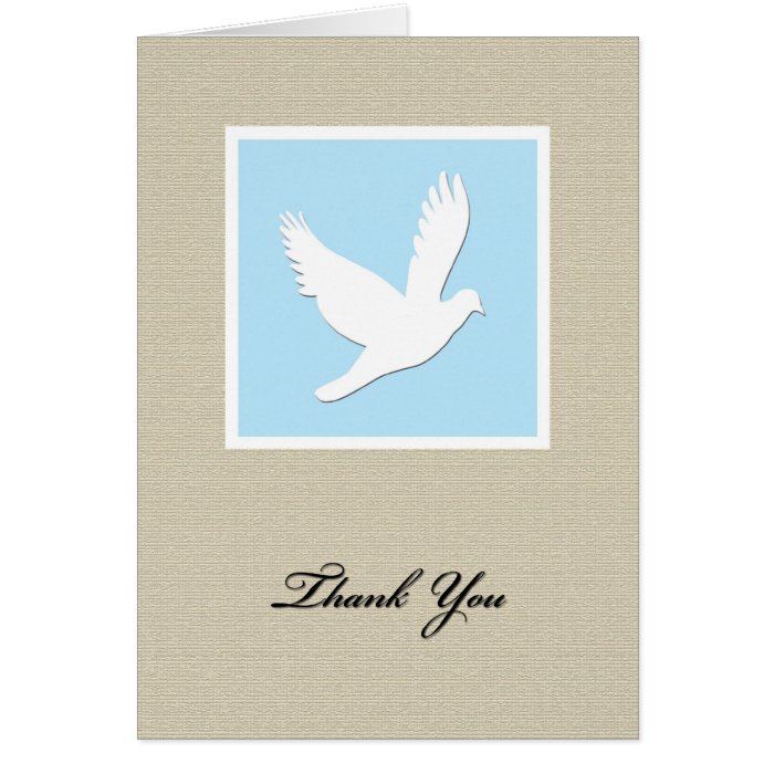 Dove Sympathy Thank You Card