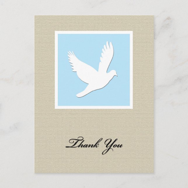 Dove Sympathy Thank You Postcard (Front)