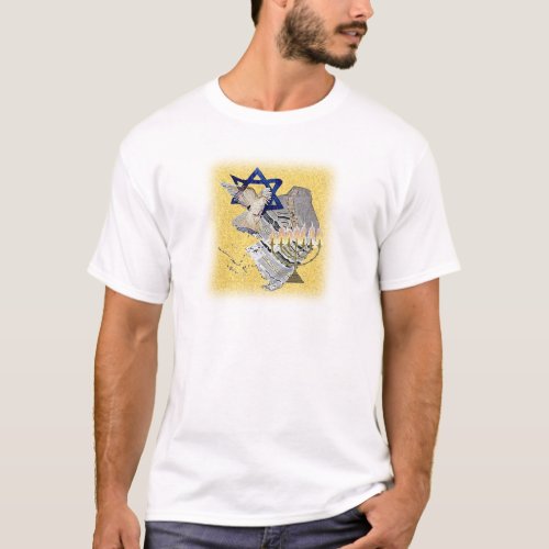 Dove Tallit  Menorah A T_Shirt