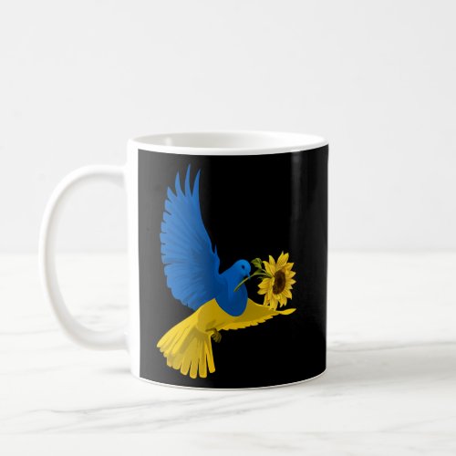 Dove Ukraine Sunflower Ukrainian Pray For Ukraine Coffee Mug