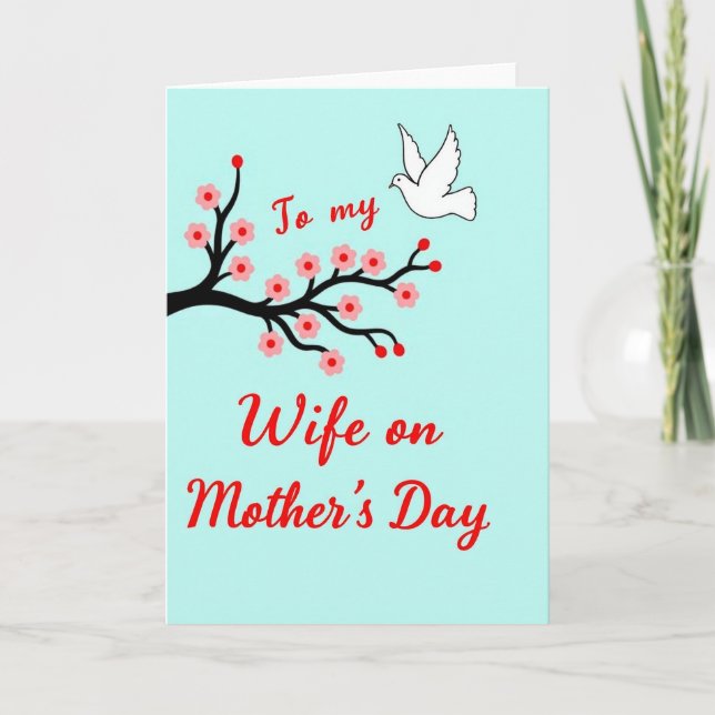 Dove Wife Mothers Day Message Card (Front)