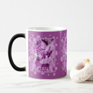 Dove With Celtic Peace Text In Lilac Tones Color Morph Mug