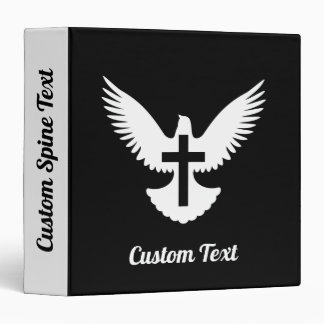 Dove with Cross 3 Ring Binder