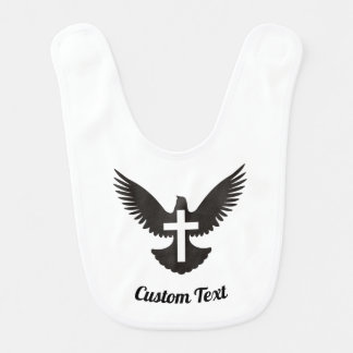 Dove with Cross Baby Bib