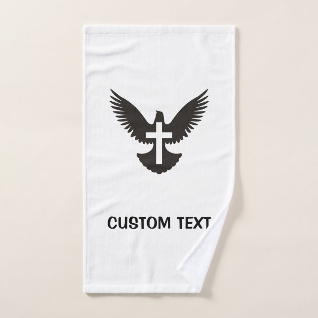 Dove with Cross Bath Towel Set (Hand Towel)