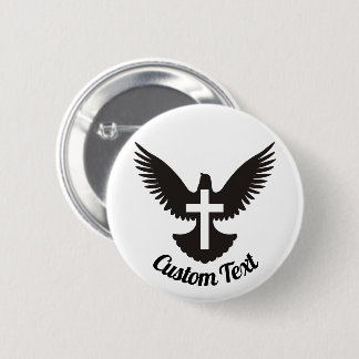Dove with Cross Button