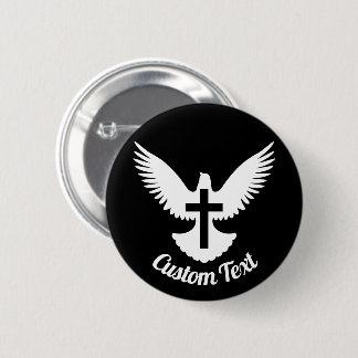 Dove with Cross Button