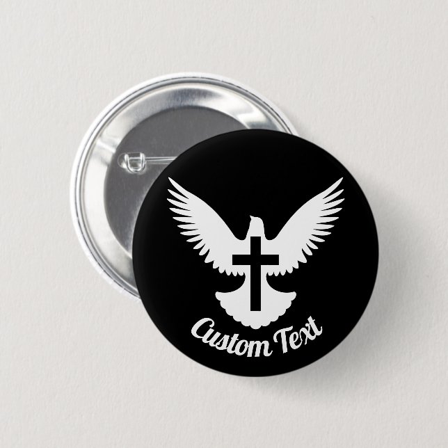 Dove with Cross Button (Front & Back)