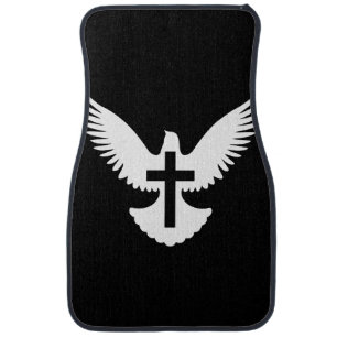 Dove with Cross Car Floor Mat
