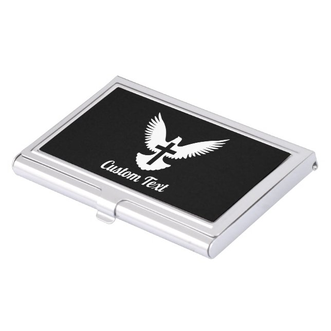 Dove with Cross Case For Business Cards (Front)
