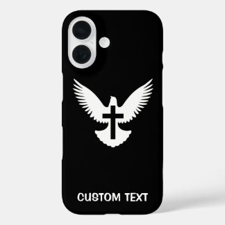 Dove with Cross iPhone 16 Case