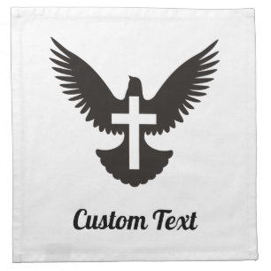 Dove with Cross Cloth Napkin