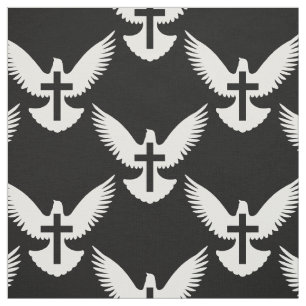 Dove with Cross Fabric