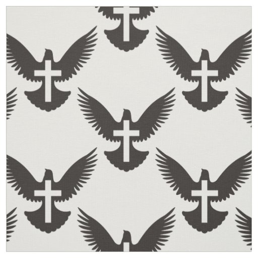 Dove with Cross Fabric