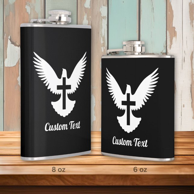Dove with Cross Hip Flask (Creator Uploaded)