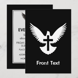 Dove with Cross Invitation
