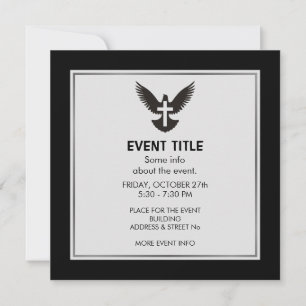Dove with Cross Invitation