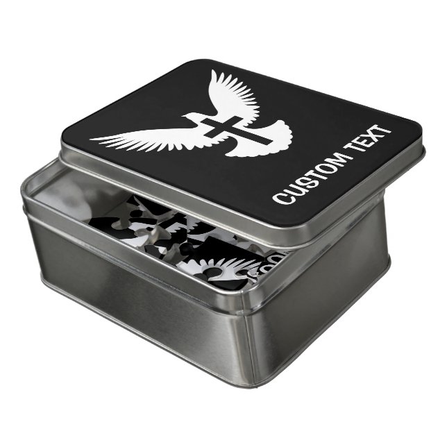 Dove with Cross Jigsaw Puzzle (Lid Open)