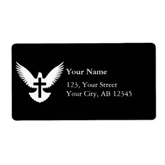 Dove with Cross Label