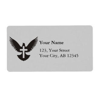 Dove with Cross Label
