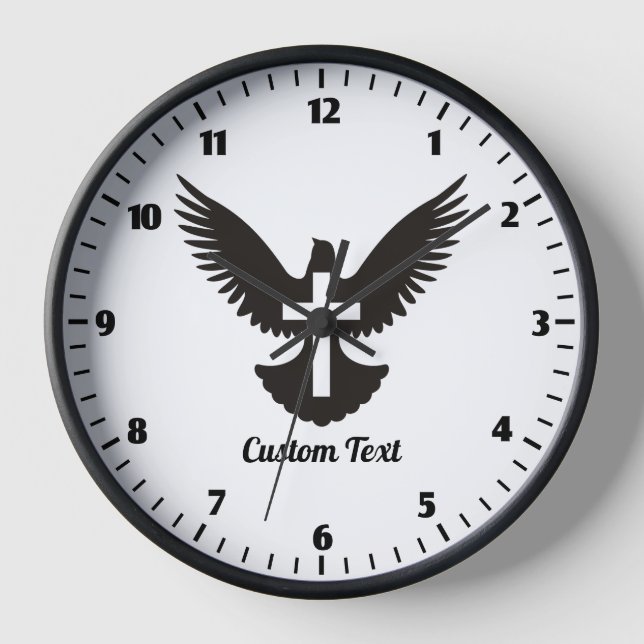 Dove with Cross Large Clock (Front)