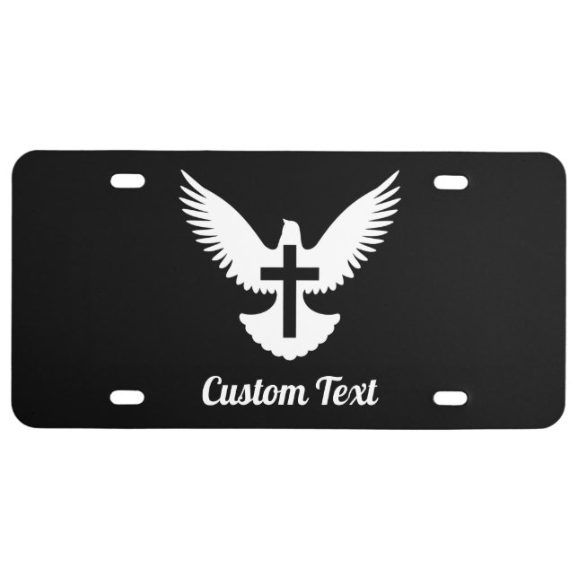 Dove with Cross License Plate (Front)