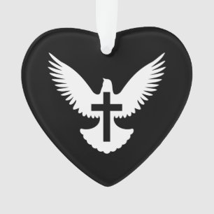 Dove with Cross Ornament