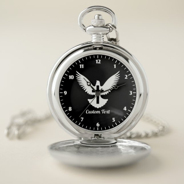 Dove with Cross Pocket Watch (Inside)