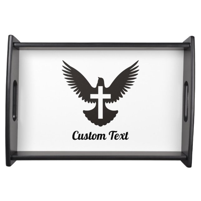 Dove with Cross Serving Tray (Front)