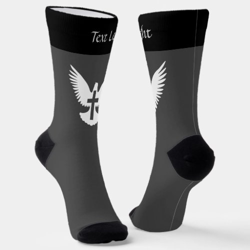Dove with Cross Socks