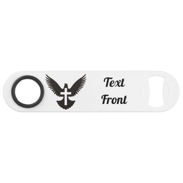 Dove with Cross Speed Bottle Opener (Front (Horizontal))