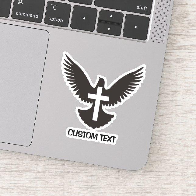 Dove with Cross Sticker (Detail)