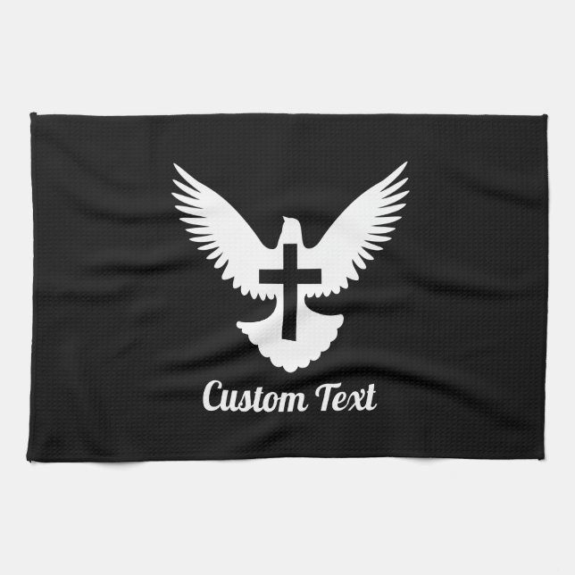 Dove with Cross Towel (Horizontal)