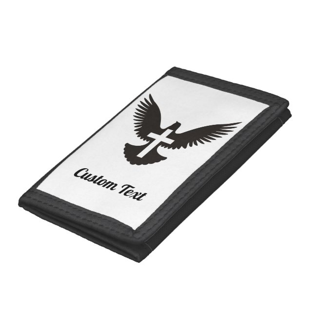 Dove with Cross Trifold Wallet (Bottom)
