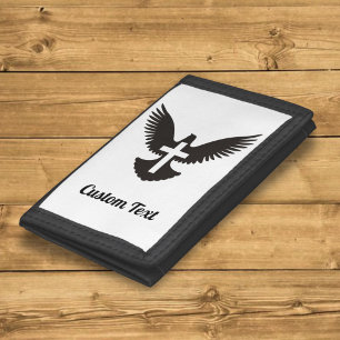 Dove with Cross Trifold Wallet