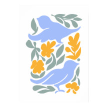 Dove with Flowers in folk style | Modern Shapes