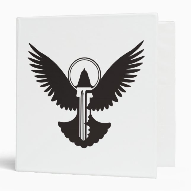 Dove with Key 3 Ring Binder (Front/Inside)