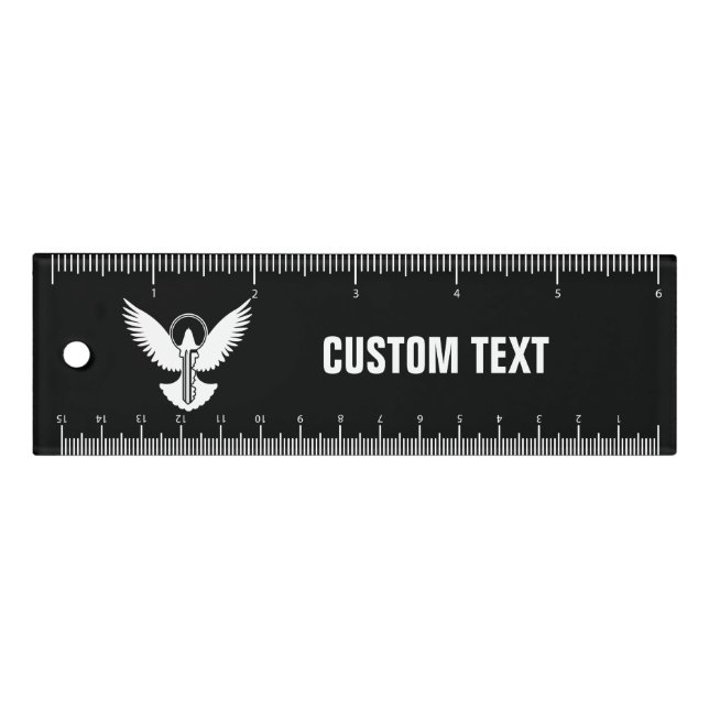 Dove with Key 6 inch Ruler (Front)