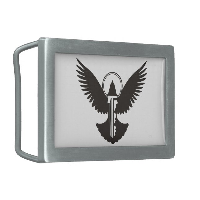Dove with Key Belt Buckle (Front Left)