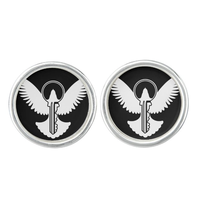 Dove with Key Cufflinks (Front)