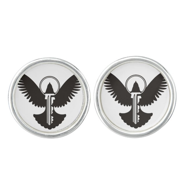 Dove with Key Cufflinks (Front)