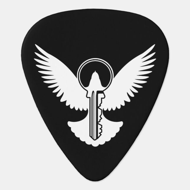 Dove with Key Guitar Pick (Front)