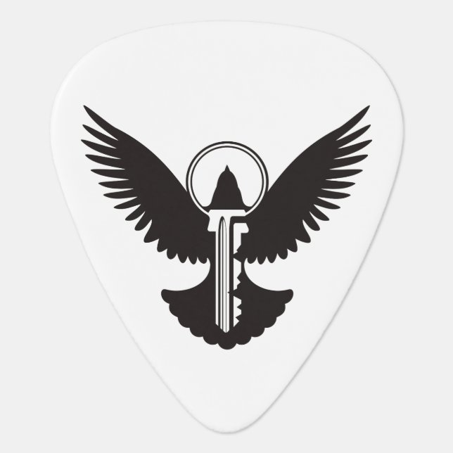 Dove with Key Guitar Pick (Front)