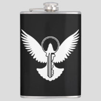 Dove with Key Hip Flask