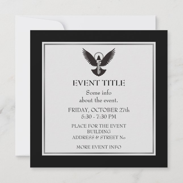 Dove with Key Invitation (Back)