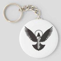 Dove with Key Keychain